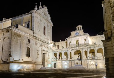 Lecce,: Salento, İtalya Barok sanat şaheseri Katedrali
