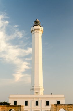 Santa Maria di Leuca ikonik deniz feneri: Salento, Apulia, İtalya