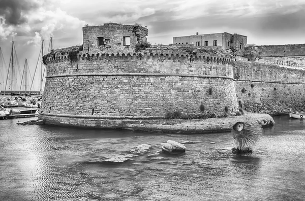 Castello angioino-aragonese di Gallipoli, Salento, Puglia, Italia — Foto Stock