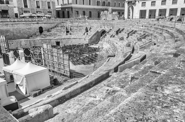 The Roman amphitheatre in Sant'Oronzo square, Lecce, Italy