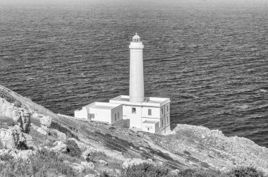Capo d'Otranto,: Salento, Apulia, İtalya ikonik feneri