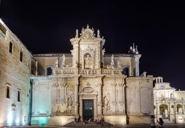 Lecce,: Salento, İtalya Barok sanat şaheseri Katedrali
