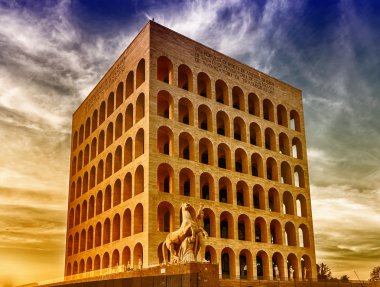 Palazzo della Civilta Italiana, aka Meydanı Kolezyum, Roma, İtalya