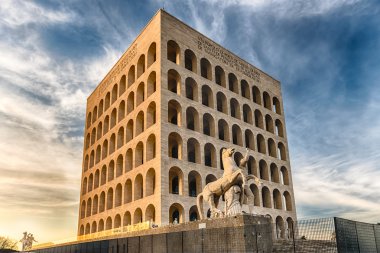 Palazzo della Civilta Italiana, aka Meydanı Kolezyum, Roma, İtalya