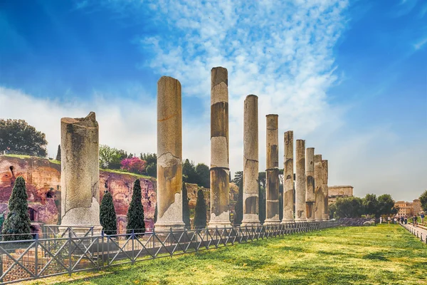 Antiche colonne del Tempio di Venere, Roma, Italia — Foto Stock