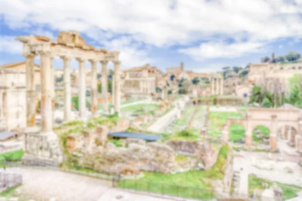 Fond déconcentré avec les ruines du Forum Romain, Rome, Italie — Photo