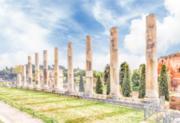 Fondo desenfocado con antiguas columnas del Templo de Venus, Roma — Foto de Stock