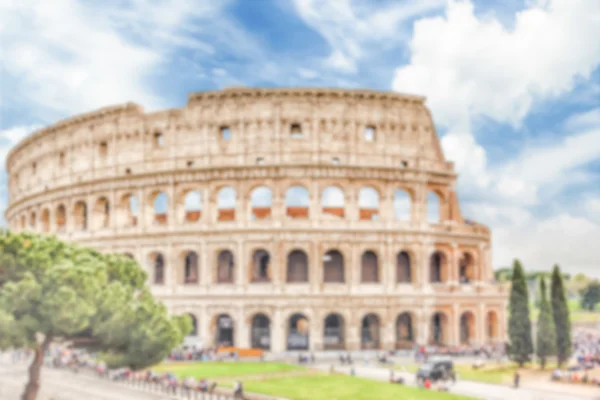 Fondo desenfocado del Anfiteatro Flavio, también conocido como Coliseo, Roma — Foto de Stock