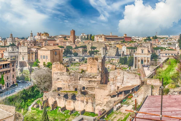 Vista aérea do centro da cidade de Roma a partir do Monte Palatino — Fotografia de Stock