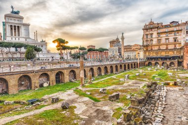 Trajan Pazarı, Via dei Fori Imperiali harabeleri, Roma, İtalya