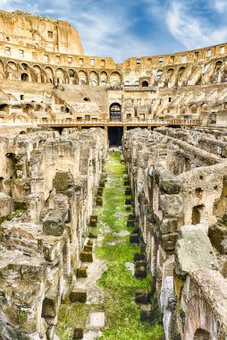 İç Flavian amfi, aka Kolezyum Roma, İtalya