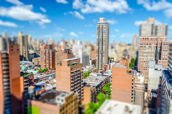 Widok na Upper East Side, Nowy Jork. Zastosowany efekt Tilt-Shift — Zdjęcie stockowe