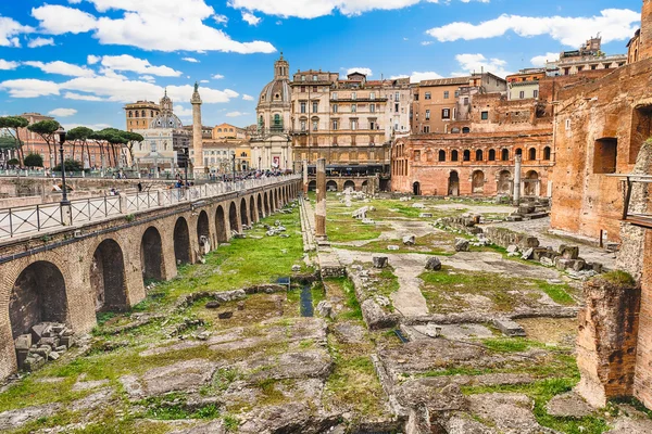 Marché de Trajan, ruines Via dei Fori Imperiali, Rome, Italie — Photo