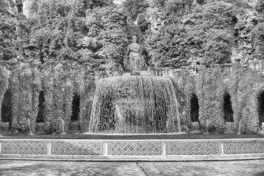 Oval çeşme Villa d'Este, Tivoli, İtalya