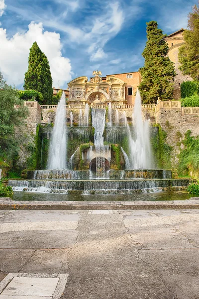 Neptunova kašna, Villa d'Este, Tivoli, Itálie — Stock fotografie