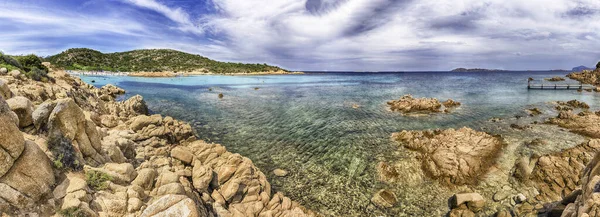 Vue Panoramique Emblématique Spiaggia Del Principe Une Des Belles Plages — Photo