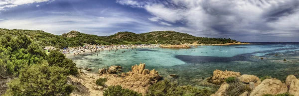 Vue Panoramique Emblématique Spiaggia Del Principe Une Des Belles Plages — Photo
