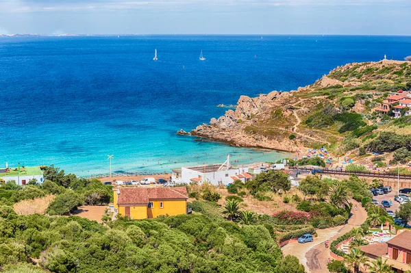 Vue Aérienne Panoramique Sur Ville Santa Teresa Gallura Située Sur — Photo