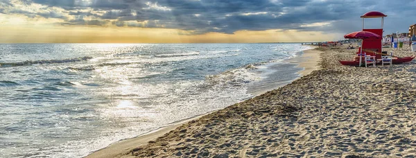 Landschap Met Een Schilderachtig Zandstrand Aan Thyrrheense Kust Midden Italië — Stockfoto