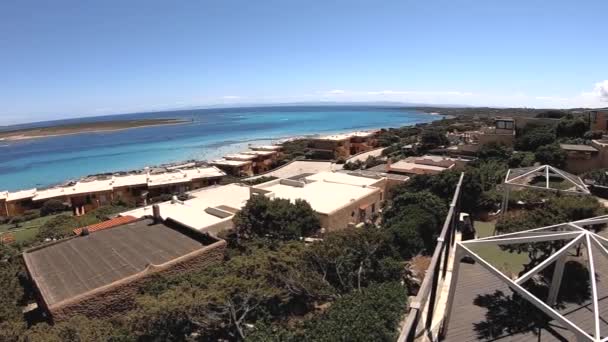 Naturskön Panoramautsikt Över Stranden Pelosa Vackraste Platserna Vid Havet Medelhavet — Stockvideo