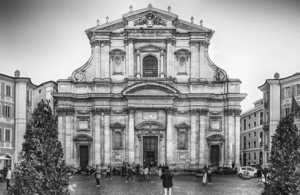 Roma Novembro Fachada Igreja Santo Inácio Loyola Campus Martius Roma — Fotografia de Stock