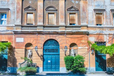ROME - MAY 24: Ancient building in Via Margutta, a scenic and picturesque street in the city centre of Rome, Italy, May 24, 2020 clipart