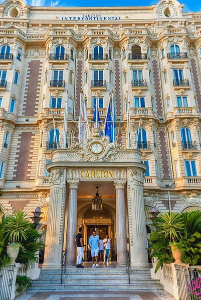 Cannes Francia Agosto Hotel Intercontinental Carlton Cannes Costa Azzurra Francia — Foto Stock