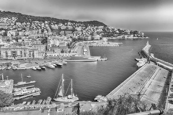 Vista Aérea Panorâmica Porto Nice Também Conhecido Por Port Lympia — Fotografia de Stock