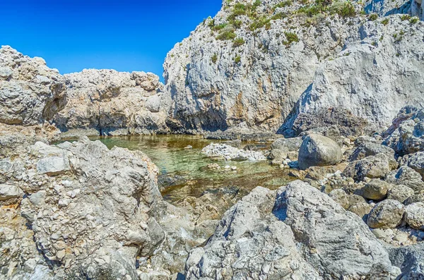 Plage Méditerranéenne Magnifique Paysage Marin Milazzo Sicile Italie — Photo