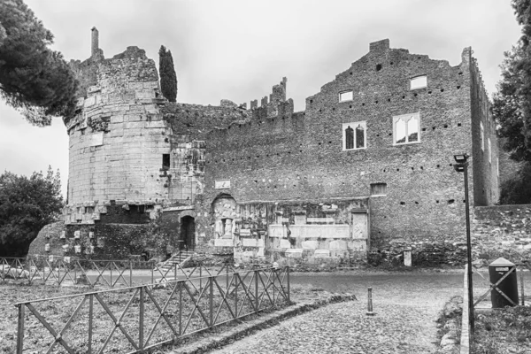 Rovine Della Tomba Cecilia Metella Mausoleo Iconico Sulla Appia Roma — Foto Stock