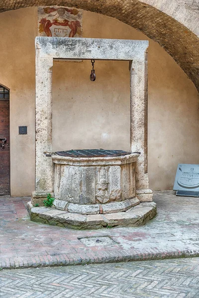 Középkori Építészet San Gimignano Ikonikus Város Siena Tartományban Egyik Leglátogatottabb — Stock Fotó