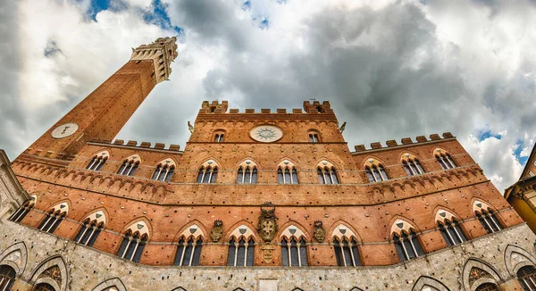 Blick Auf Den Palazzo Pubblico Auch Bekannt Als Rathaus Und — Stockfoto