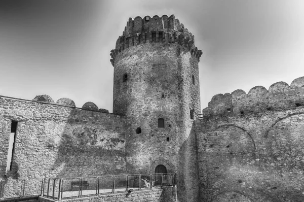 Vista Cénico Castelo Aragonese Também Conhecido Como Castella Mar Jónico — Fotografia de Stock