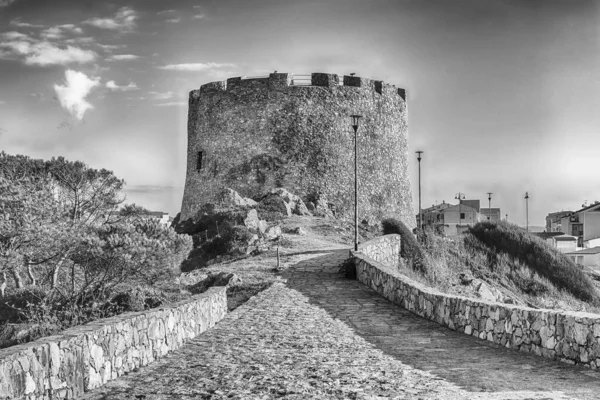 View Longonsardo Tower Spanish Tower Iconic Landmark Santa Teresa Gallura — Stock Photo, Image