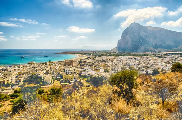 Panoramatický pohled na San Vito Lo Capo, Sicílie — Stock fotografie