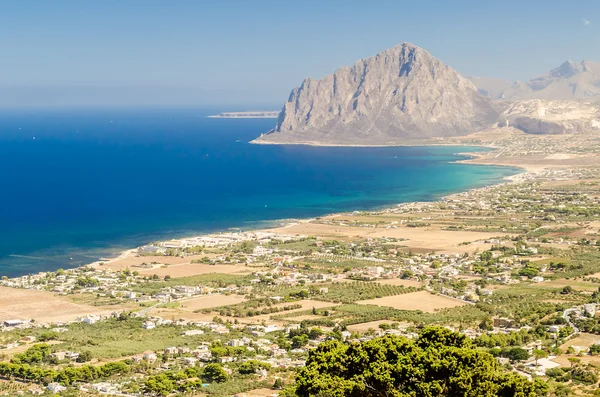 Vista panorámica de la costa siciliana — Foto de Stock