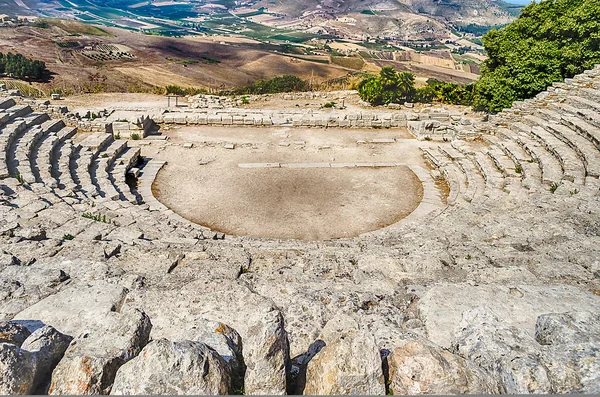 Greek Theatre of Segesta — Stock Photo, Image