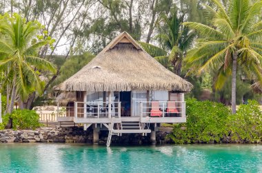 Overwater Bungalows, French Polynesia clipart