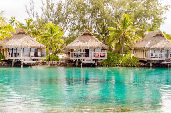 Overwater Bungalows, French Polynesia — Stock Photo, Image