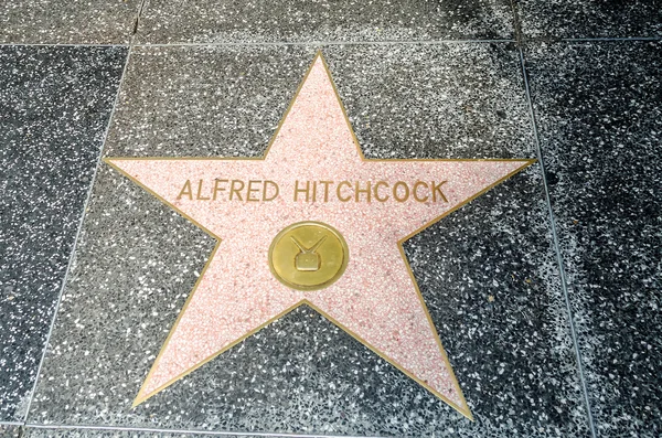 Alfred Hitchcock's Star on Hollywood Boulevard, Los Angeles — Stock Photo, Image