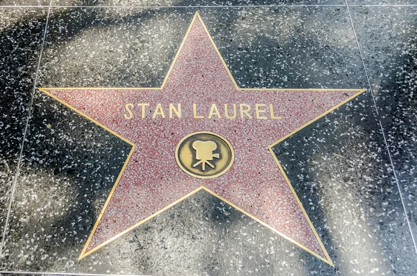 Stan Laurel's Star on Hollywood Boulevard, Los Angeles — Stock Photo, Image