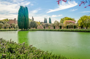 Antik Havuz Villa Adriana (Hadrian'ın Villa), Tivoli, İtalya