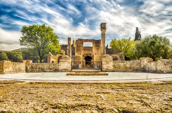 Ruiny Villa Adriana (Hadriánova Vila), Tivoli, Itálie — Stock fotografie