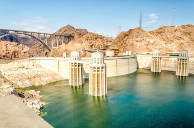 Hoover Barajı ve Colorado Nehri Nevada ve A arasındaki sınırda