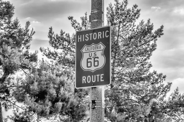 Panneau historique de la route 66 en Californie — Photo