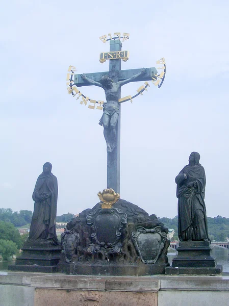Estátua na Ponte Carlos, Praga — Fotografia de Stock