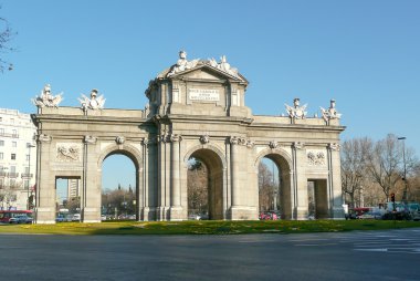 Alcal Gate (Puerta de Alcala) in the Independence Square, Madrid clipart