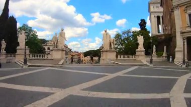 Capitoline Hill 'deki Piazza del Campidoglio, Roma Belediye Binası, İtalya
