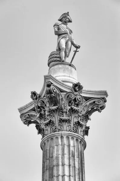 Estátua de Nelson na Trafalgar Square, Londres — Fotografia de Stock