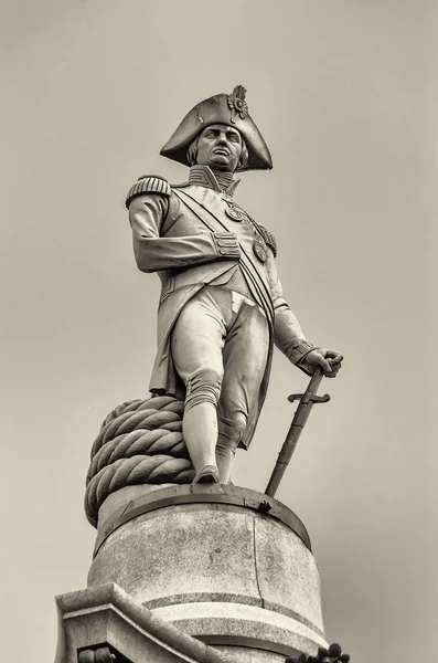 Nelson heykeli, Trafalgar Square, Londra — Stok fotoğraf